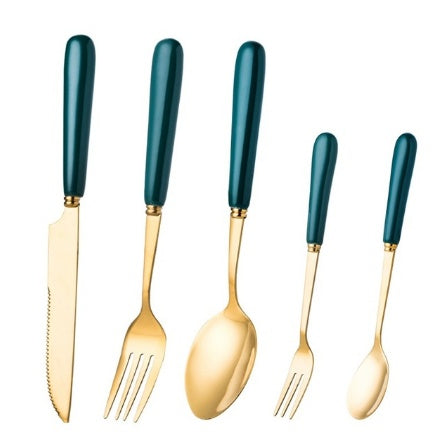 Teal Crest Stainless Steel Cutlery