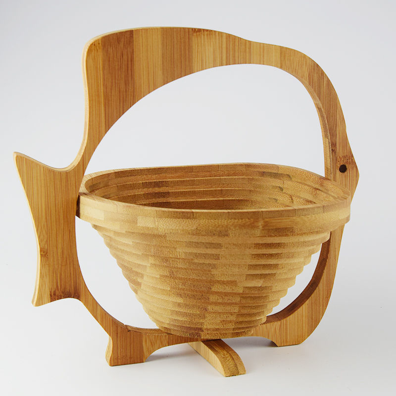 Retro Bamboo Fruit Basket