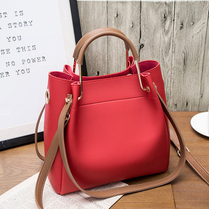 Sleek Colour Block Bucket Bag