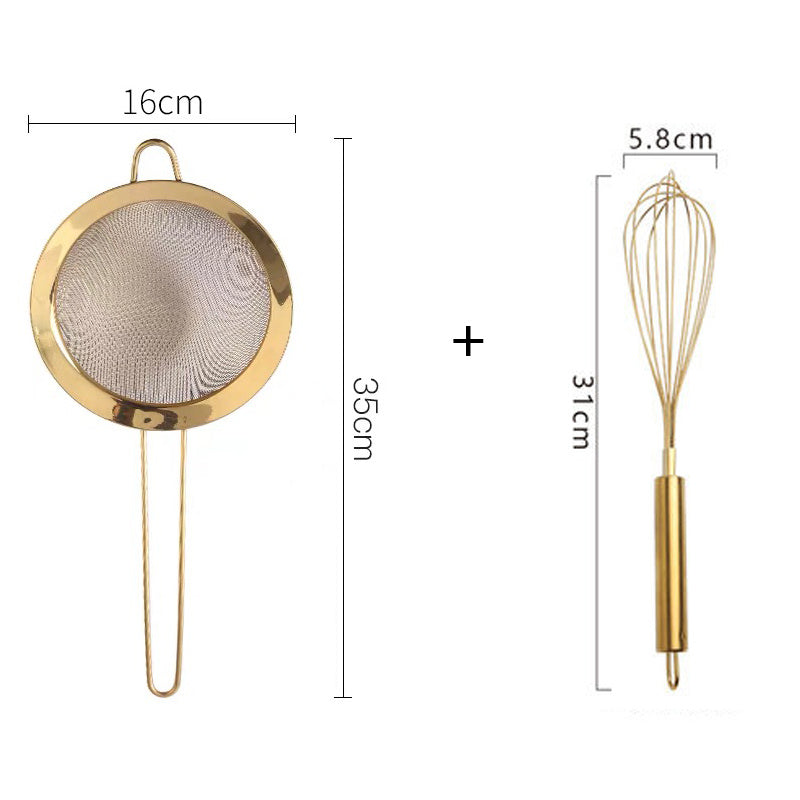 Elegant Golden Kitchen Gadget Set