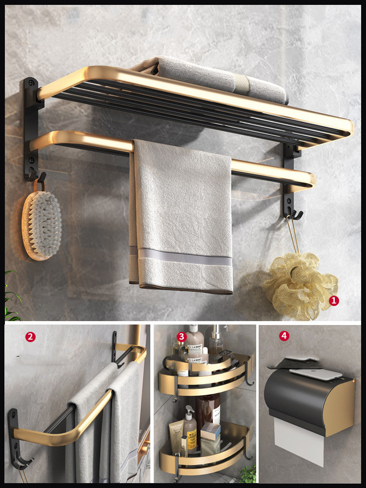 Aluminium Bathroom Wall Hanging Towel Rack