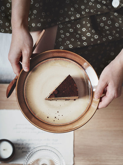 Ceramic Nostalgic Round Shallow Dish