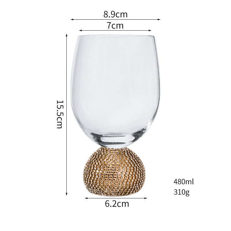 Diamond Encrusted Wine Glass