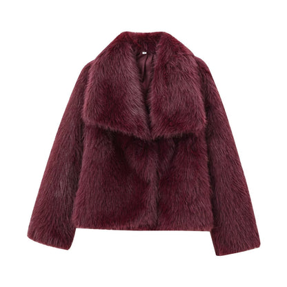 French Fur Plush Coat