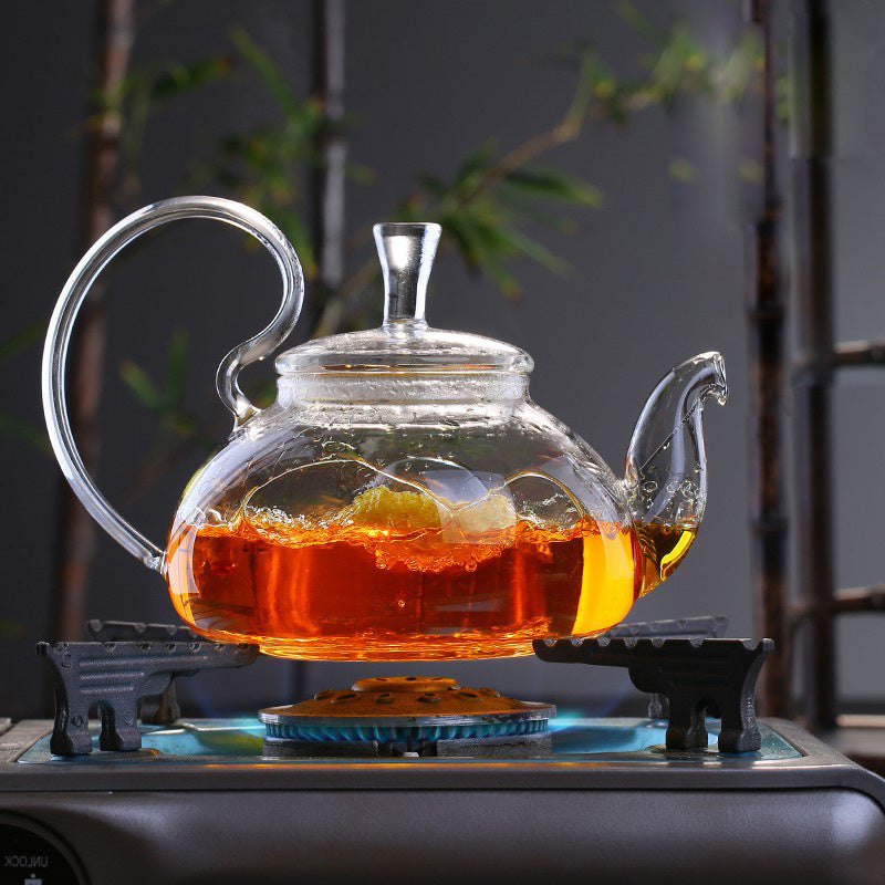 Leaf Luxe Heat Resistant Glass Teapot