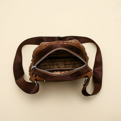 Woven Shell Messenger Bag