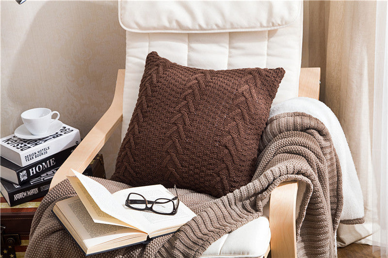 Thick Wool Knitted Cushion Cover