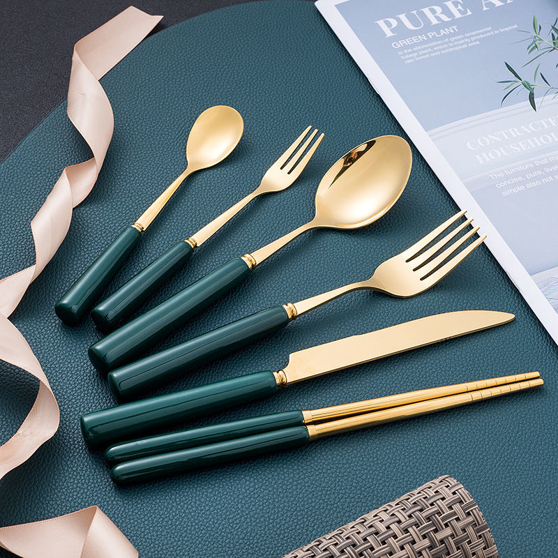 Teal Crest Stainless Steel Cutlery