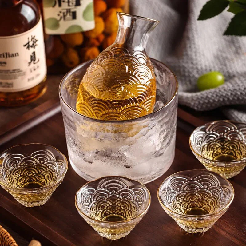 Elegant Glass Bottle Warmer Set