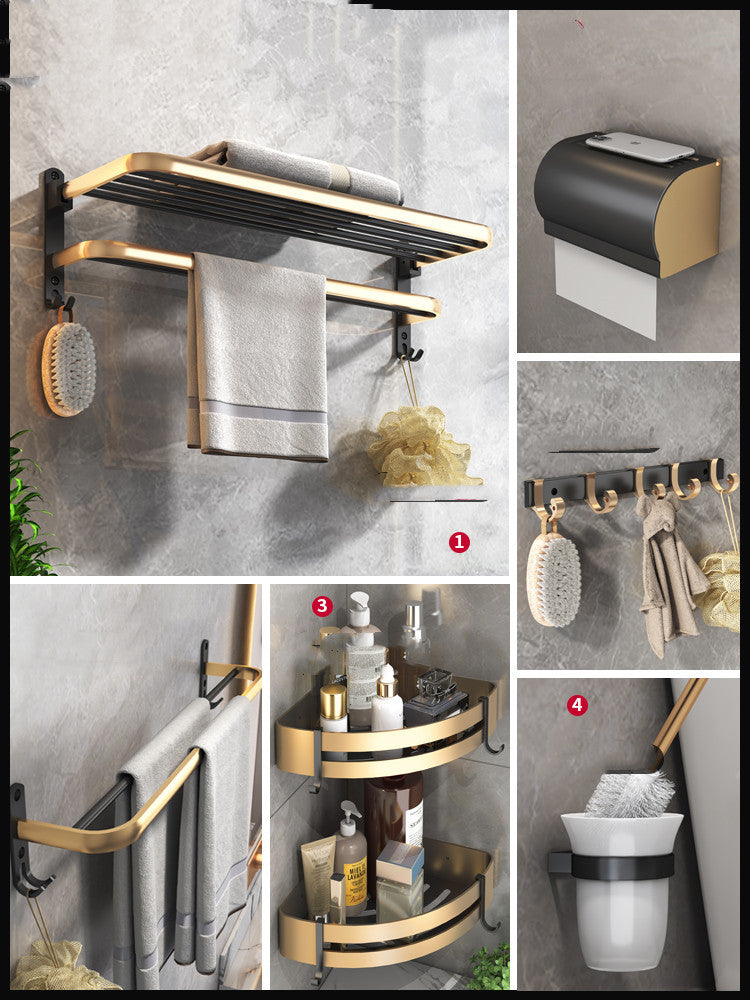 Aluminium Bathroom Wall Hanging Towel Rack