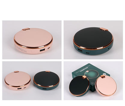 Compact Mirror, Charger and Hand Warmer