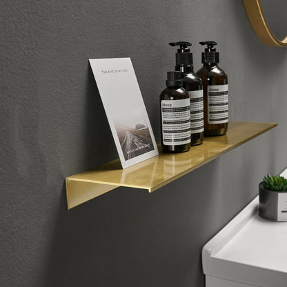 Brushed Gold Aluminium Bathroom Shelf