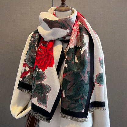 Retro Bliss Floral Scarf