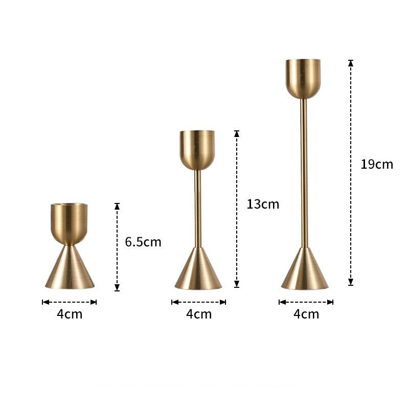 Copper Aluminium Metal Candle Holder