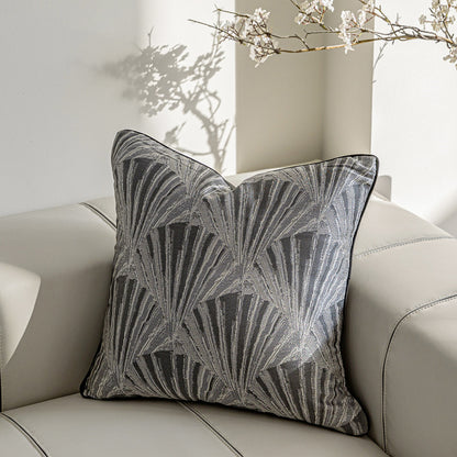 Dark Grey Jacquard Cushion