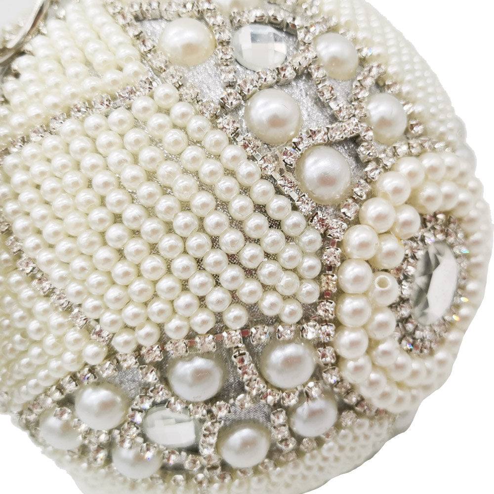 Round Pearl And Diamond Handbag