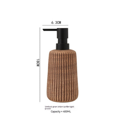 Retro Ceramic Vertical Pattern Dispenser Bottle