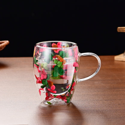 Dried Flower Double-layer Mug