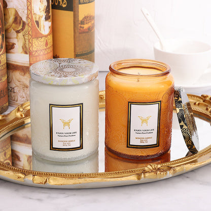 Embossed Glass Fragrance Candle