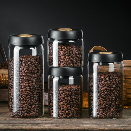 Coffee Beans Glass Airtight Canister