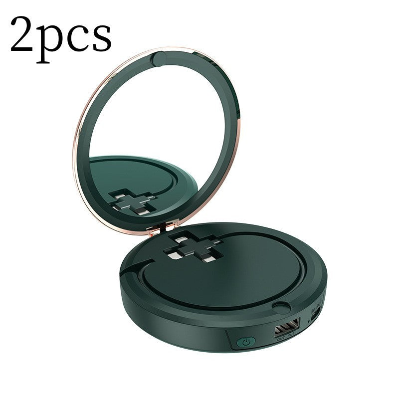 Compact Mirror, Charger and Hand Warmer