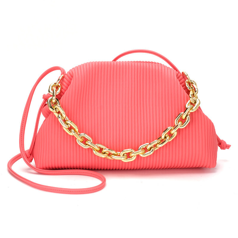 Chain Cloud Pleated Bag