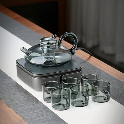 Elegant Glass Heating Tea Pot