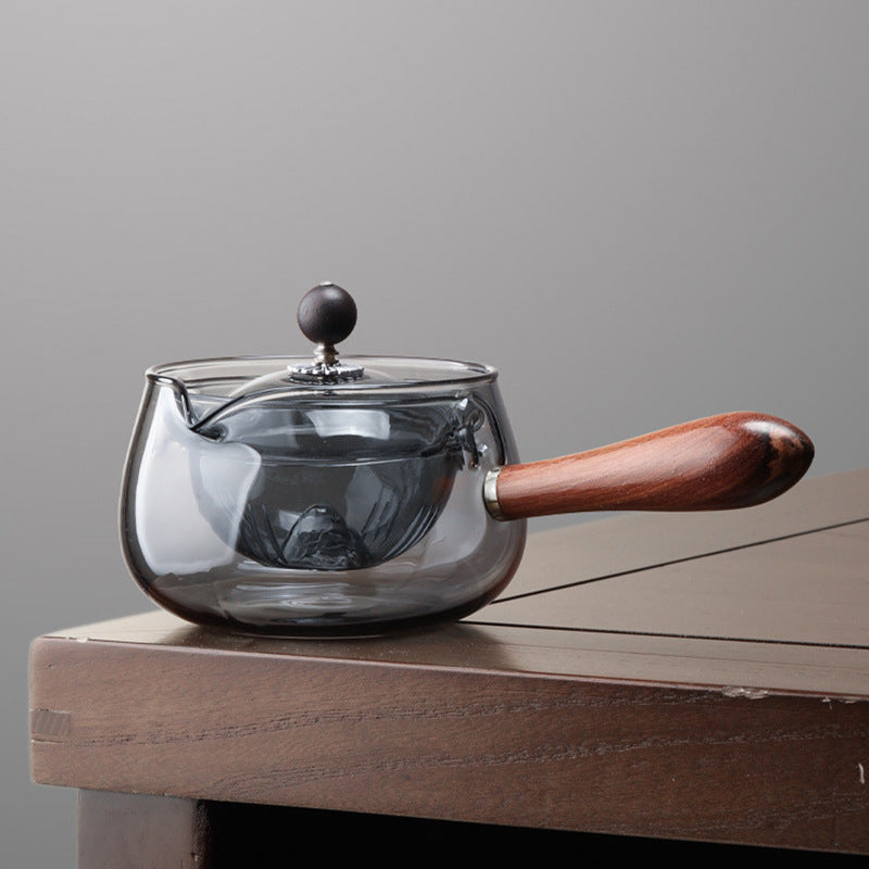 Rotary Heat-Resistant Glass Teapot