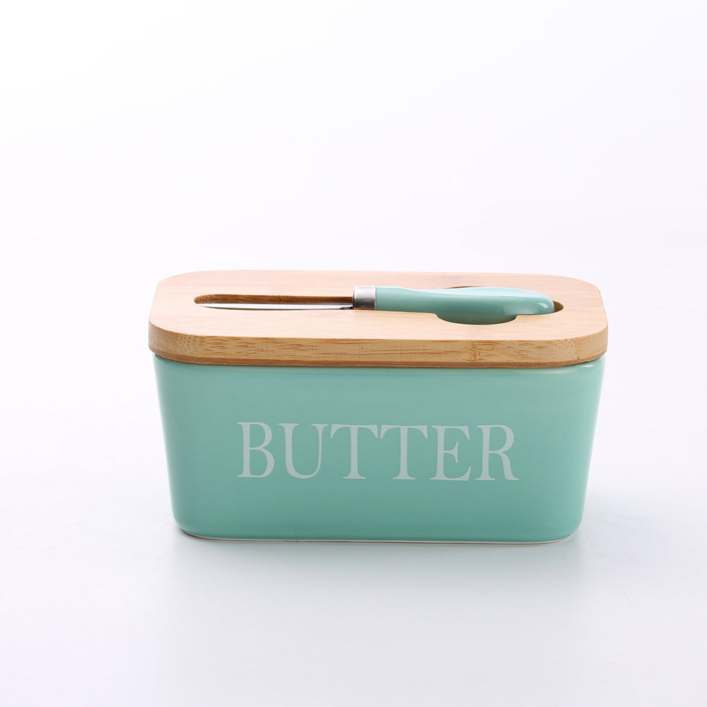 Bamboo Cover Butter Box