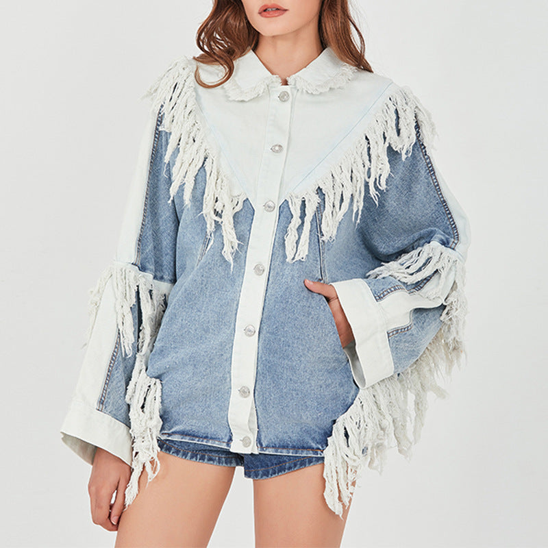 Stitch Tassel Denim Jacket