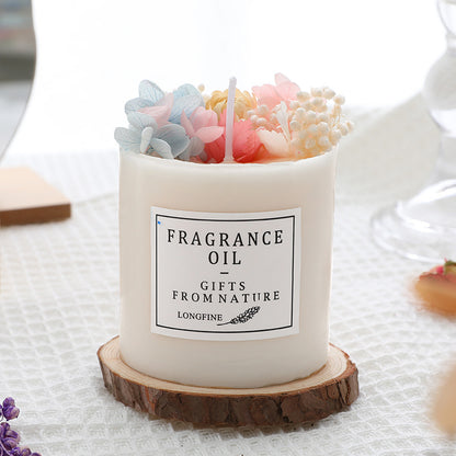 Flower Décor Romantic Candle