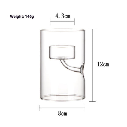 Cylinder Glass Candlestick