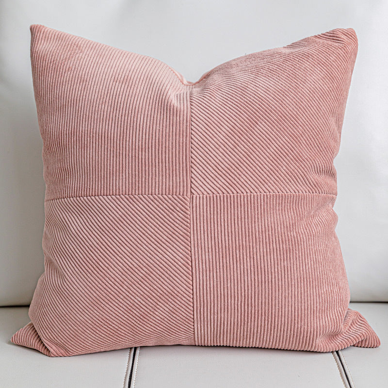 Pink Splicing Cushion