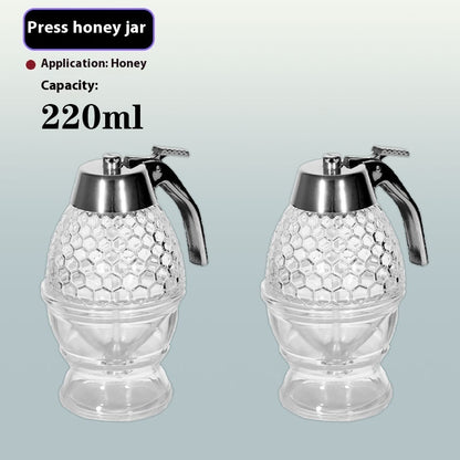 Glass Honey Press Bottle