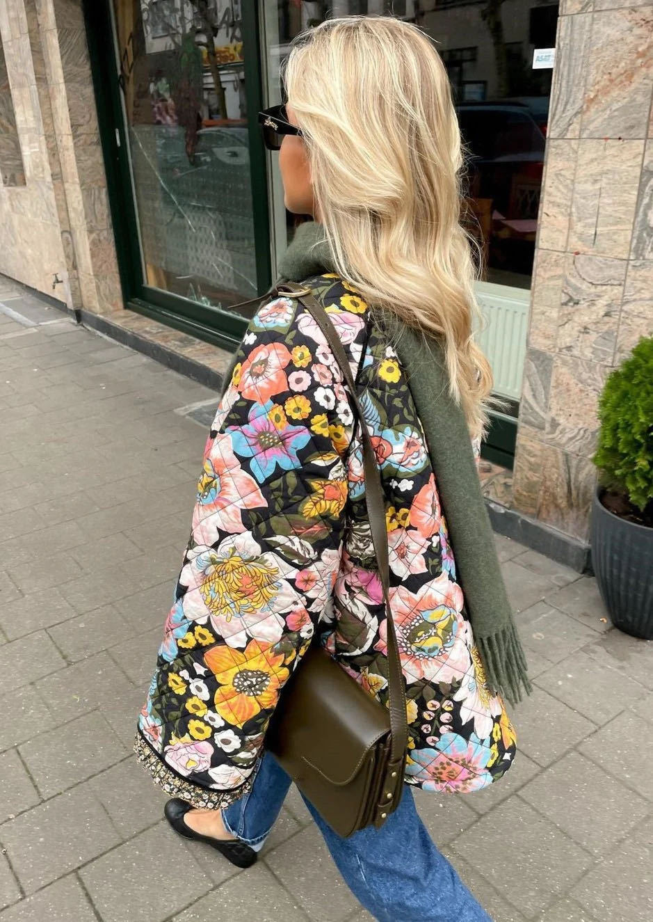 Flower Print Cotton Coat