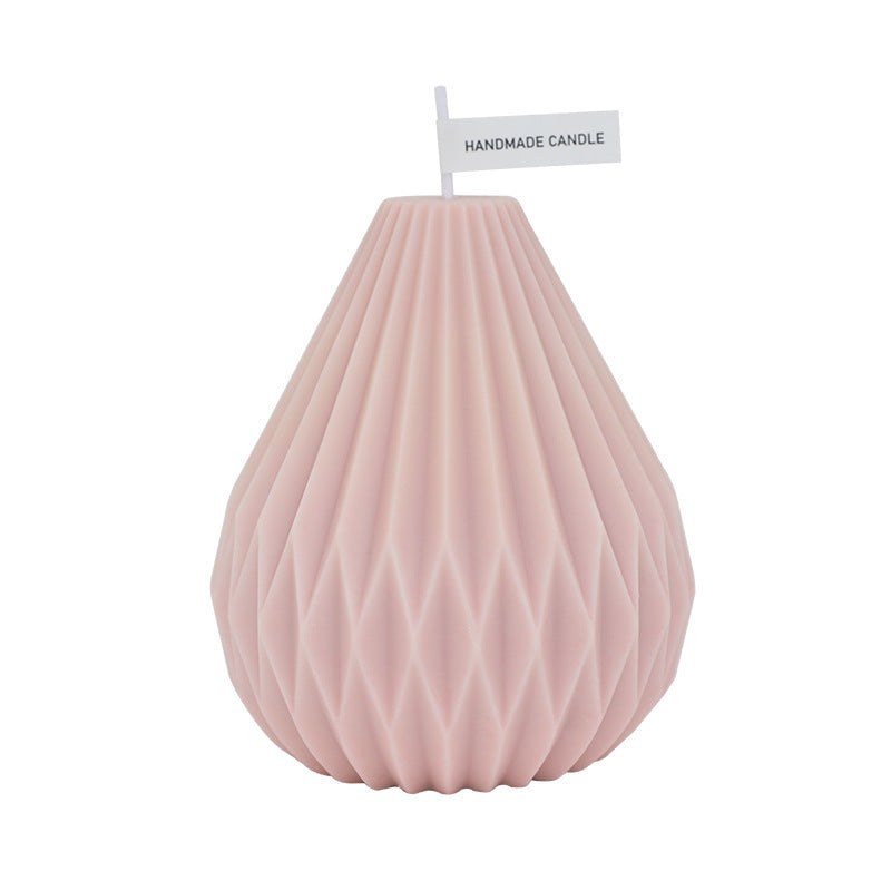 Nordic Geometric Pear Shaped Candle