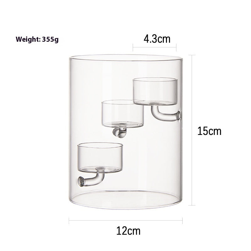 Cylinder Glass Candlestick