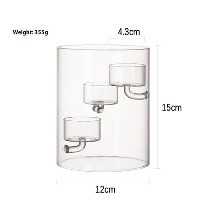 Cylinder Glass Candlestick