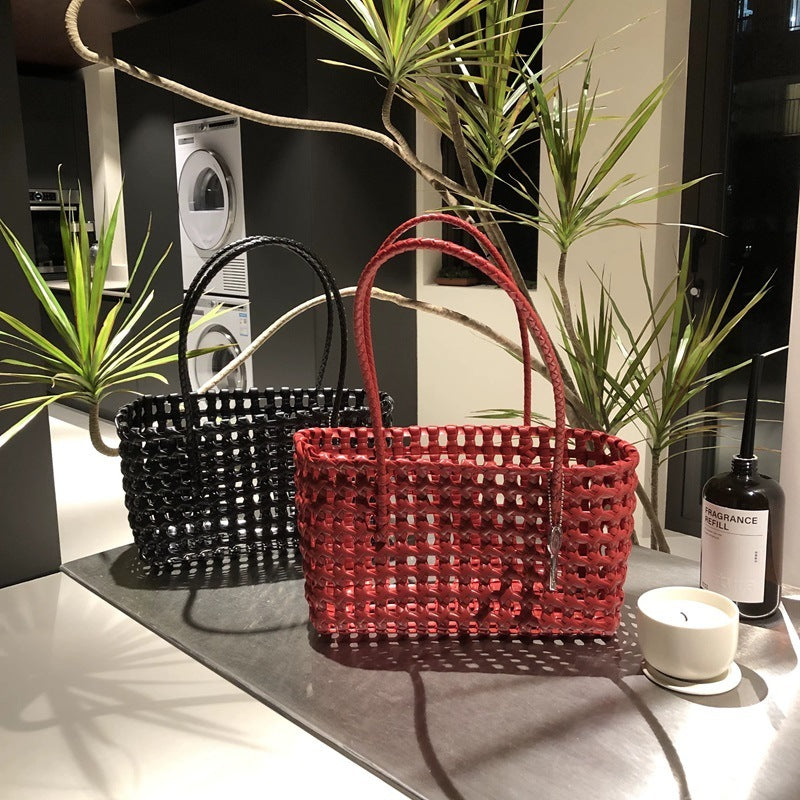 French Style Hollow Out Woven Bag