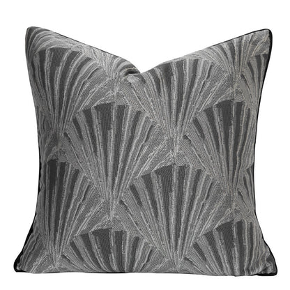 Dark Grey Jacquard Cushion