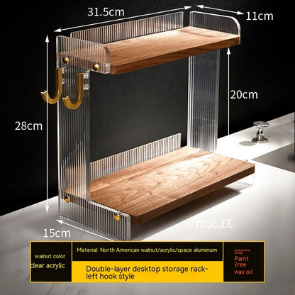 Acrylic Countertop Bathroom Storage Rack