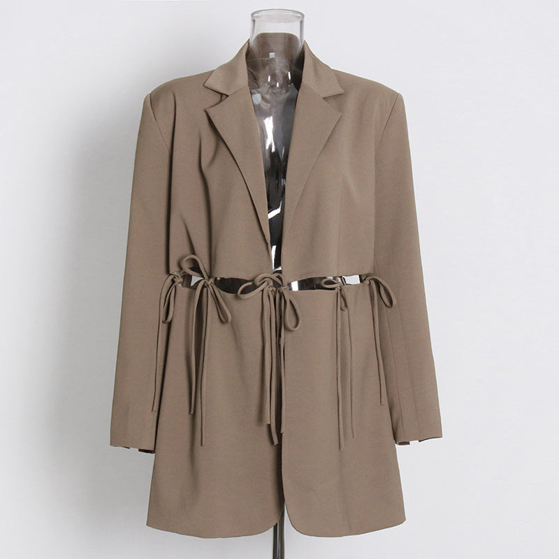 All Round Tied Waist Blazer