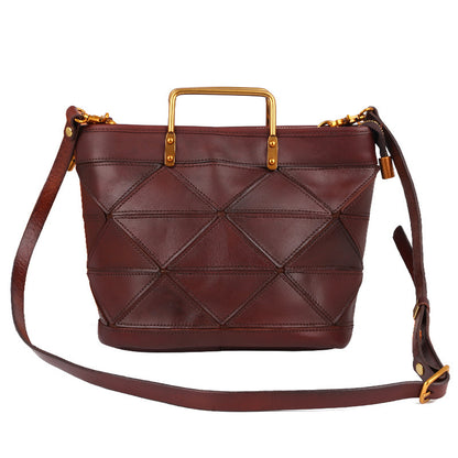 Geometric Stitched Commuter Handbag