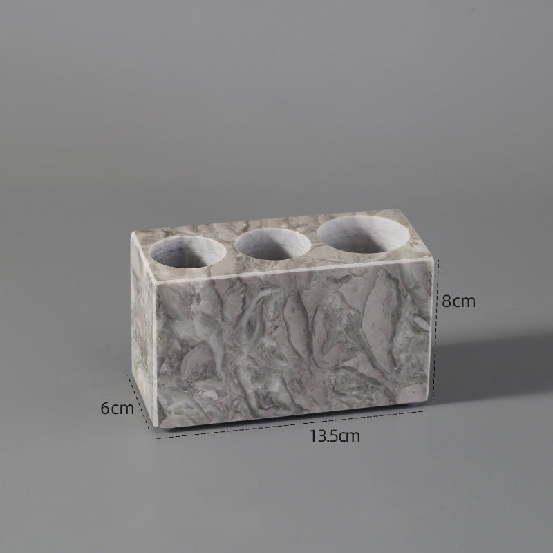 Marble Bathroom Dispenser Set