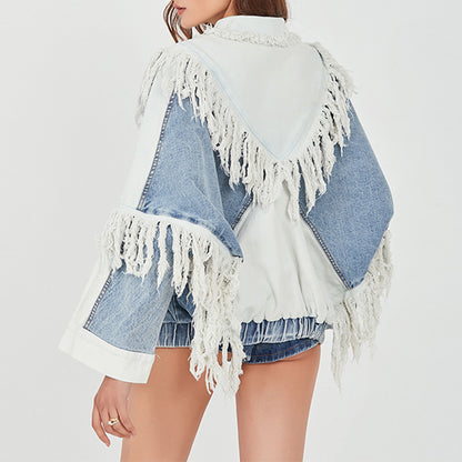 Stitch Tassel Denim Jacket