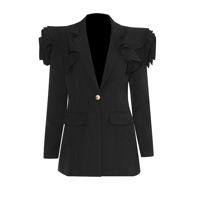 Accent Shoulder Blazer Jacket