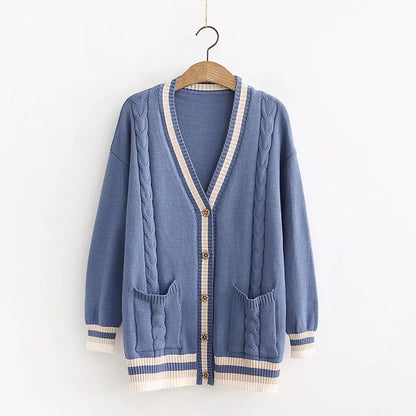 Embroidered Balloon Sleeve Cardigan