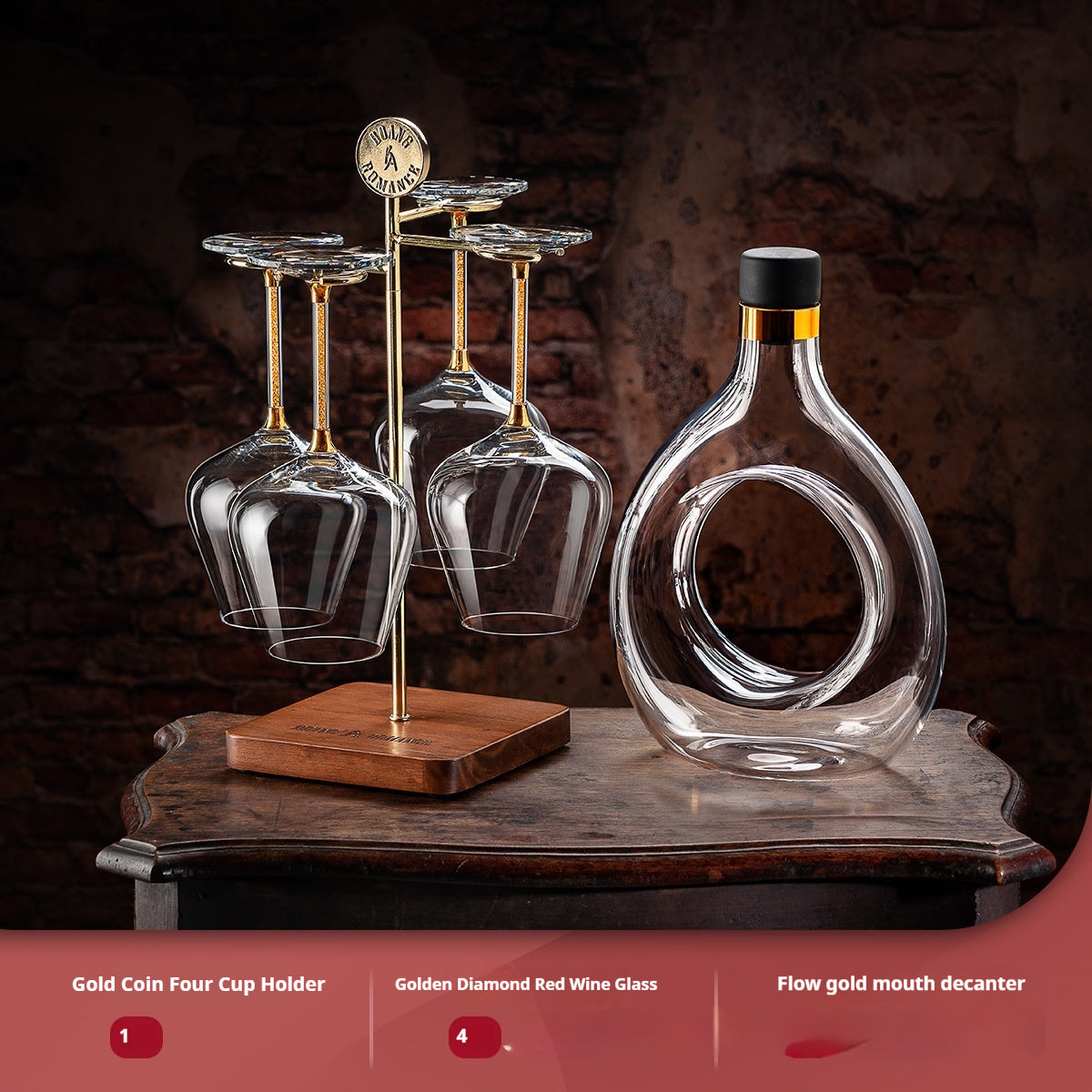 Wine Oxidation Decanter & Glasses