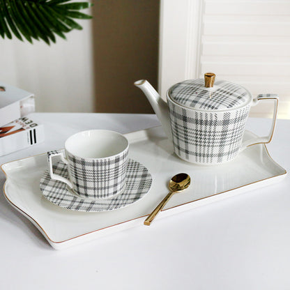 Plaid Coffee Cup Set