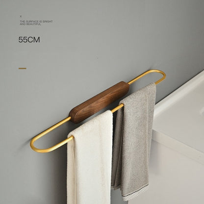 Wood Detail Bathroom Towel Rack